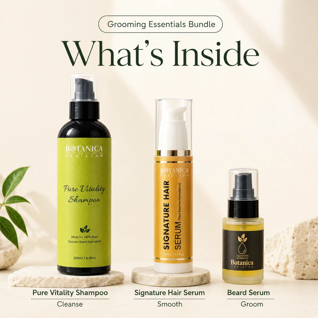 How to use Botanica grooming kit for daily hair care and beard conditioning in Pakistan.