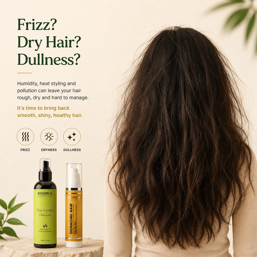 Anti-frizz hair care bundle for smooth, shiny, and manageable hair in Pakistan.